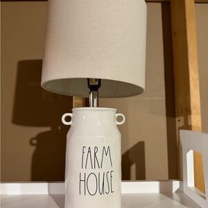 Rae Dunn Farmhouse White Table Lamp- VERY HARD TO FIND